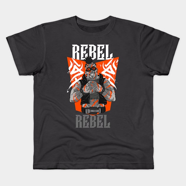 Hard Rebel Kids T-Shirt by Pod11 Prints